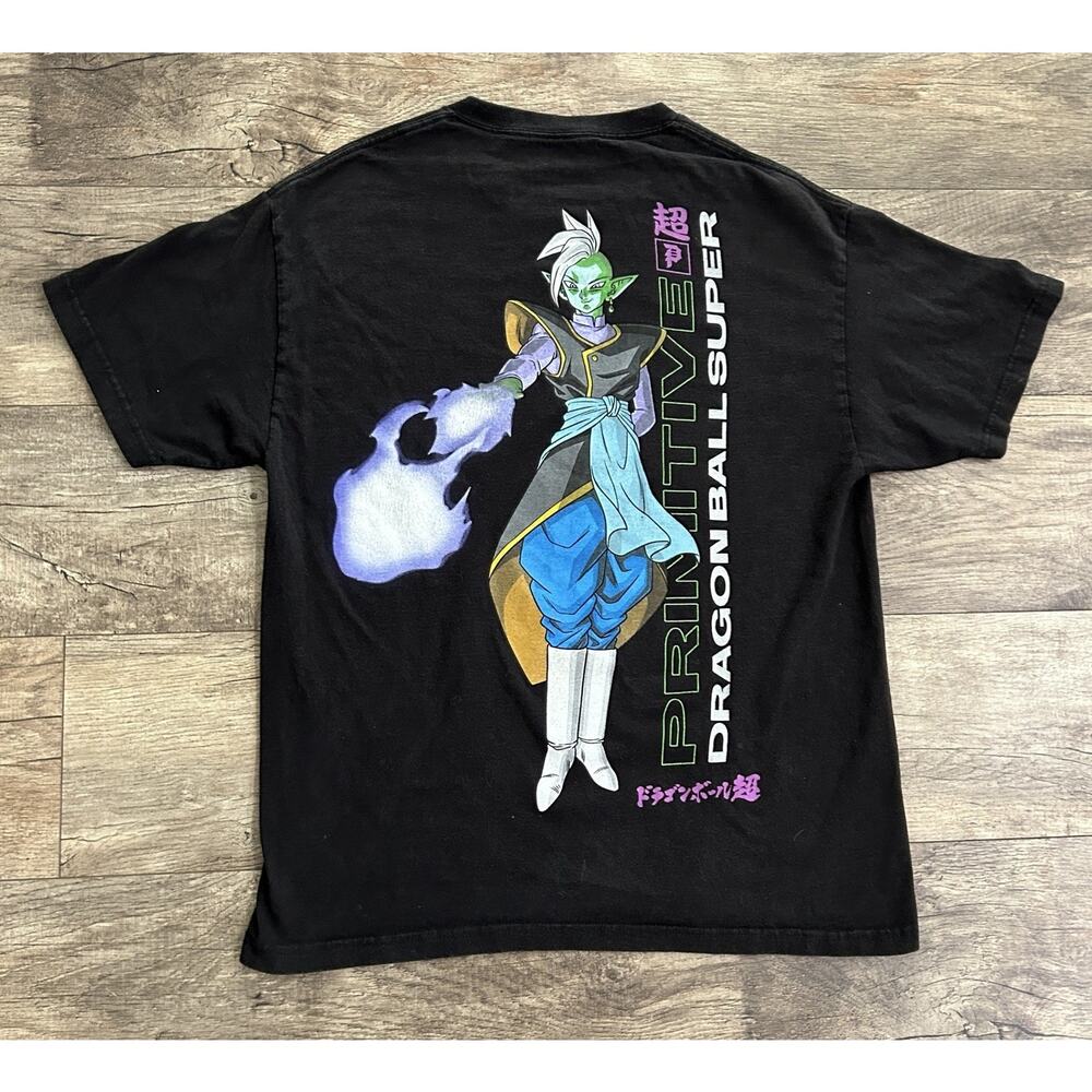 Primitive x Dragonball Z Zamasu Graphic Tee Large Black Faded Streetwear Anime